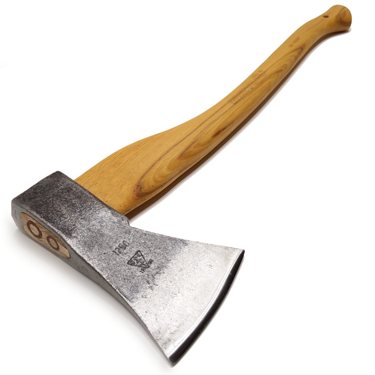 Machado forjado para abate de árvores, cabo de nogueira de 1 kg