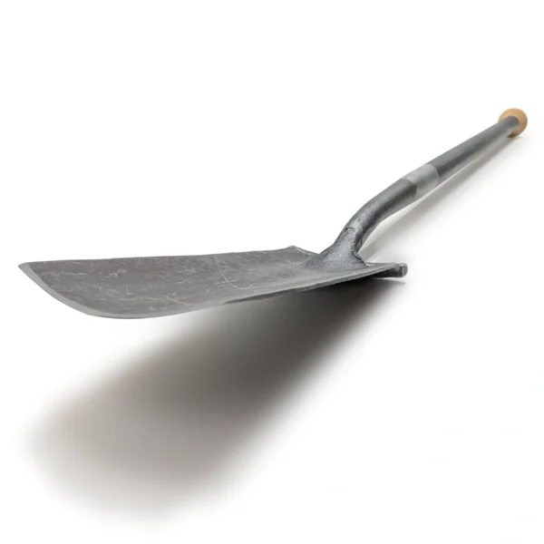 Krumpholz – Pá de drenagem «modelo inglês» com apoio para os pés – Cabo de tubo de aço de 80 cm com pomo de madeira – N.º 1799